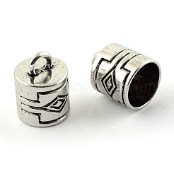 Tibetischer Stil Legierung Endkappen für Kord&nbsp;X-TIBEP-S300-28AS-RS