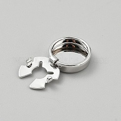 合金カフス  フラットラウンド  プラチナ  15x5mm&nbsp;BUTT-WH0031-30A-P