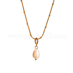 Простые и элегантные ожерелья с подвеской из натурального пресноводного жемчуга «картошка» TT0391