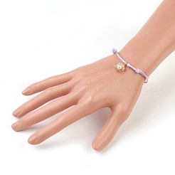 Braccialetti con ciondoli in poliestere cerato coreano ecologico regolabili&nbsp;BJEW-JB03985-M