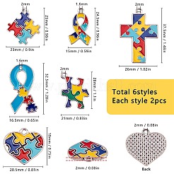 Подвески из эмали и сплава ENAM-SC0001-32P