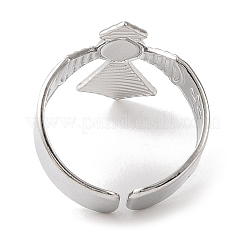 Кольца-манжеты из нержавеющей стали 304 с эмалью для женщин RJEW-F166-27P-01