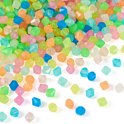 500 шт. светящиеся прозрачные акриловые бусины&nbsp;MACR-TA0002-57B