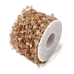 Цепочки из бусин ручной работы из натурального клубничного кварца CHC-F020-10G-08