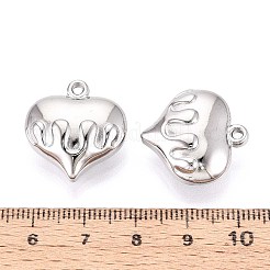 Подвески в форме сердца из нержавеющей стали 304&nbsp;STAS-T067-43P