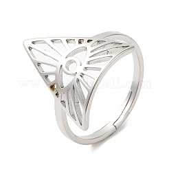 Не тускнеющий треугольник из нержавеющей стали 304 с регулируемым кольцом для женщин&nbsp;RJEW-M149-10P