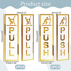 4 шт. 2 стиля самоклеящиеся акриловые дверные таблички&nbsp;AJEW-GA0006-91D