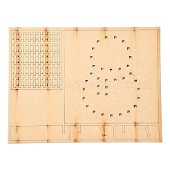 大人のためのクリスマスをテーマにしたDIYネイルストリングアートキット  線を描く釘を描く  木製のステンシルと羊毛糸を含む  雪だるま模様  21x16x0.3cm&nbsp;DIY-P014-C03
