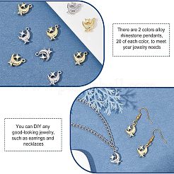 40шт 2 цвета подвески из сплава с покрытием стойки FIND-FH0004-51