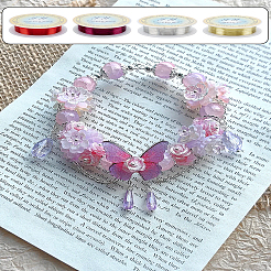 4 рулон медной проволоки 4 цветов для изготовления ювелирных изделий&nbsp;CWIR-LP0001-22A-01