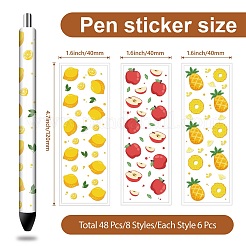 48 autocollant en PVC avec placage UV de 8 styles&nbsp;DIY-WH20056-004