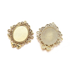 Supports de cabochon en alliage de style tibétain&nbsp;PALLOY-EA3316Y-AG-NF