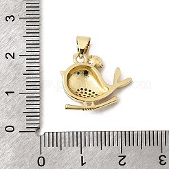 Pendentifs avec zircon cubiques à micro-pavés en laiton&nbsp;KK-H267-073G-02