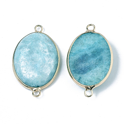 Conectores de enlaces de jade blanco teñido natural&nbsp;G-S366-033A