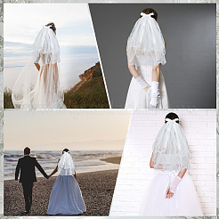 Фаты из органзы&nbsp;AJEW-WH20020-254B