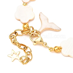 Женские браслеты из ракушек и жемчуга из бисера BJEW-JB12426