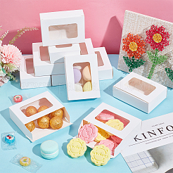 Прямоугольные складные коробки для хранения бумаги&nbsp;CON-WH0106-01B-03