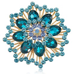 Броши со стразами из цветочного сплава для рюкзака JEWB-WH20011-02E