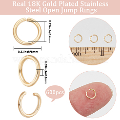 600 шт. Открытые соединительные кольца из нержавеющей стали 304&nbsp;STAS-BBC0008-86