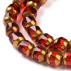 Гальванические прозрачные стеклянные бусины GLAA-P003-C01