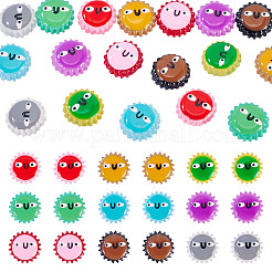 18 шт. 9-х цветные стеклянные бусины с эмалированным покрытием&nbsp;LAMP-TA0001-93