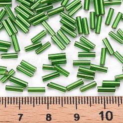 Никелированный стеклянные бусины стеклярус&nbsp;SEED-S046-01B-27