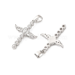 Pendentifs en laiton zircon cubique transparent&nbsp;CU-CBA2554-08P