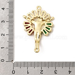 Ottone pavé zirconia cubica religione jexus crocifisso collegamenti incrociati ciondoli connettore&nbsp;KK-H267-100G-01