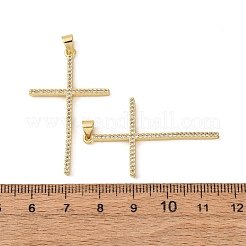 Pendentifs avec zircon cubiques à micro-pavés en laiton&nbsp;KK-D426-24B-G