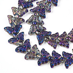 Стеклянные бусины с гальваническим покрытием &nbsp;EGLA-N012-04A