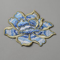 Ткань с компьютерной вышивкой из полиэстера с пионами PATC-WH0001-105