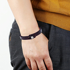 1 шт. панк ретро этнический стиль кожаный браслет ручной работы пара литературный ремешок на руку для мужчин&nbsp;BJEW-CL0001-02A