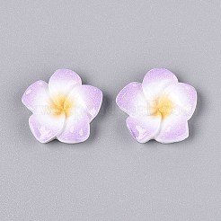 Кабошоны из непрозрачной смолы в виде цветка плюмерии&nbsp;CRES-T025-30E-02