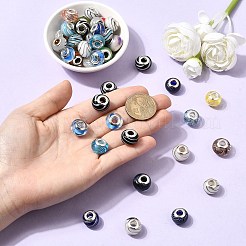 Mischarten handgedrehten lampwork großen Loch Unterlegscheibe European Beads&nbsp;LPDL-L003-03