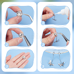 120 шт. 6 стильных стеклянных кабошона со стразами GLAA-FG0001-10