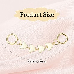 Удлинители ремешков для сумки из эмалированного сплава в виде бабочки&nbsp;AJEW-CJ00004