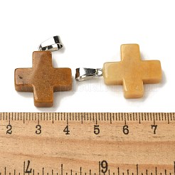 Pendentifs de jade topaze naturelle&nbsp;G-Z067-06P-09