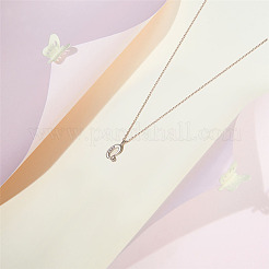 Colliers avec pendentif initial en argent sterling plaqué rhodium&nbsp;JN913A
