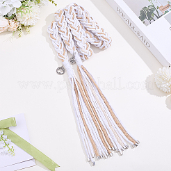 Fiori da polso in legno composito con cordino di cotone per matrimonio&nbsp;HJEW-ME00157