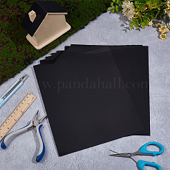 ABSプラスチック型プレート24枚  長方形  砂テーブル建築模型材料用品  ブラック  250x200x0.5mm&nbsp;DIY-OC0013-46A