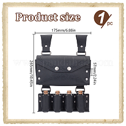 Сумка на пояс из искусственной кожи с 4 пробковой стеклянной бутылкой&nbsp;AJEW-WH0678-31A