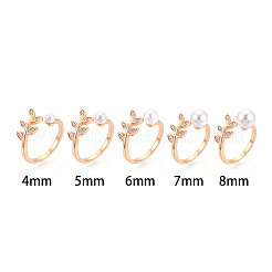 В форме листа латунный микропаве прозрачный кубический цирконий чашка колышек закрепка кольца KK-T076-15G