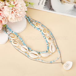 Комплект ожерелий из сплава и искусственного жемчуга&nbsp;NJEW-WH20007-02B