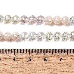 Chapelets de perles en verre électroplaqué&nbsp;EGLA-D300-06-6mm-20