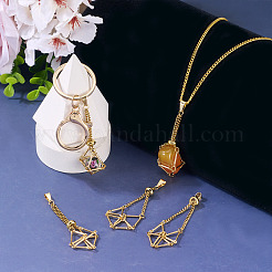 10 шт. подвески-мешочки в технике макраме из латуни и нержавеющей стали 304 PALLOY-TAC0196