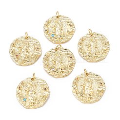 Латунные микро проложить кубического циркония подвески ZIRC-J040-45G