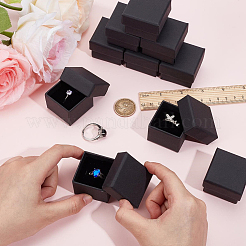 Подарочные коробки для ювелирных изделий из крафт-бумаги с наполнителем из хлопка&nbsp;CBOX-WH0003-01A