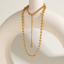 Ожерелья из шариковой цепочки из нержавеющей стали 304 толщиной 3 мм NJEW-D322-02G