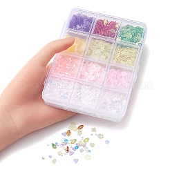 62 г 12 пластиковых бусины с блестками PVC-YW0001-01