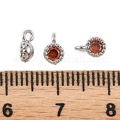 Messing ebnen Zirkonia Charms&nbsp;XGRQ5K528-832P-C